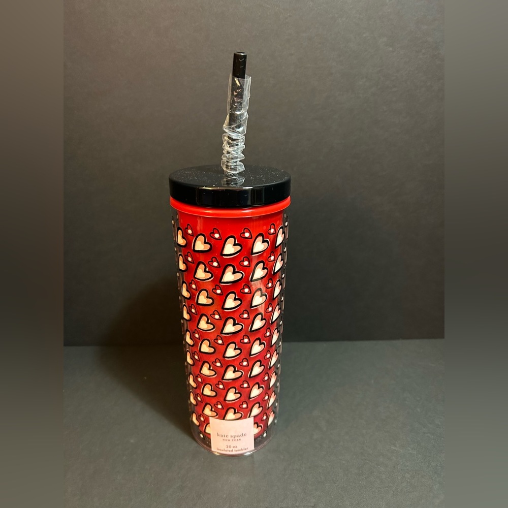 Kate Spade Valentine Hearts Tumbler, 24 OZ, NWT, PRICE IS FIRM